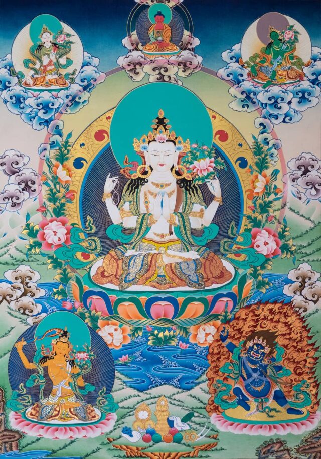 Zeigt Thanka Teschresi vom Vajrayana Kurs